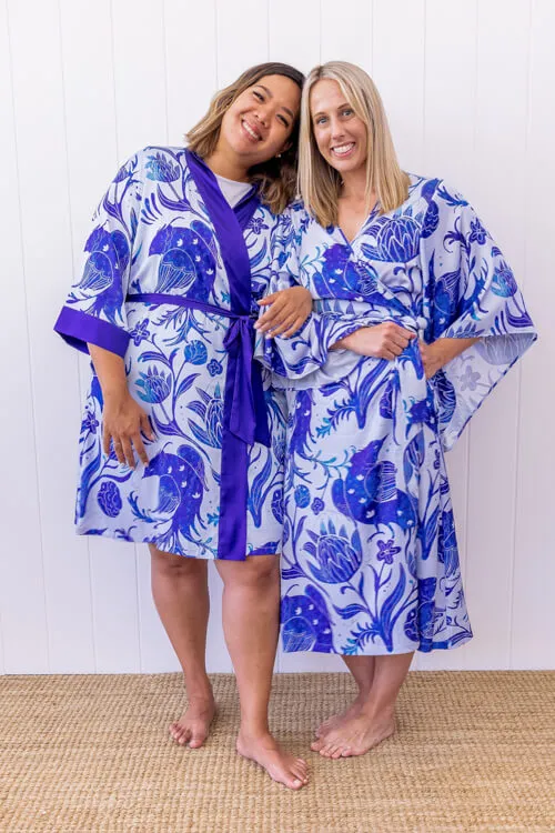 Blue Bird Short Robe