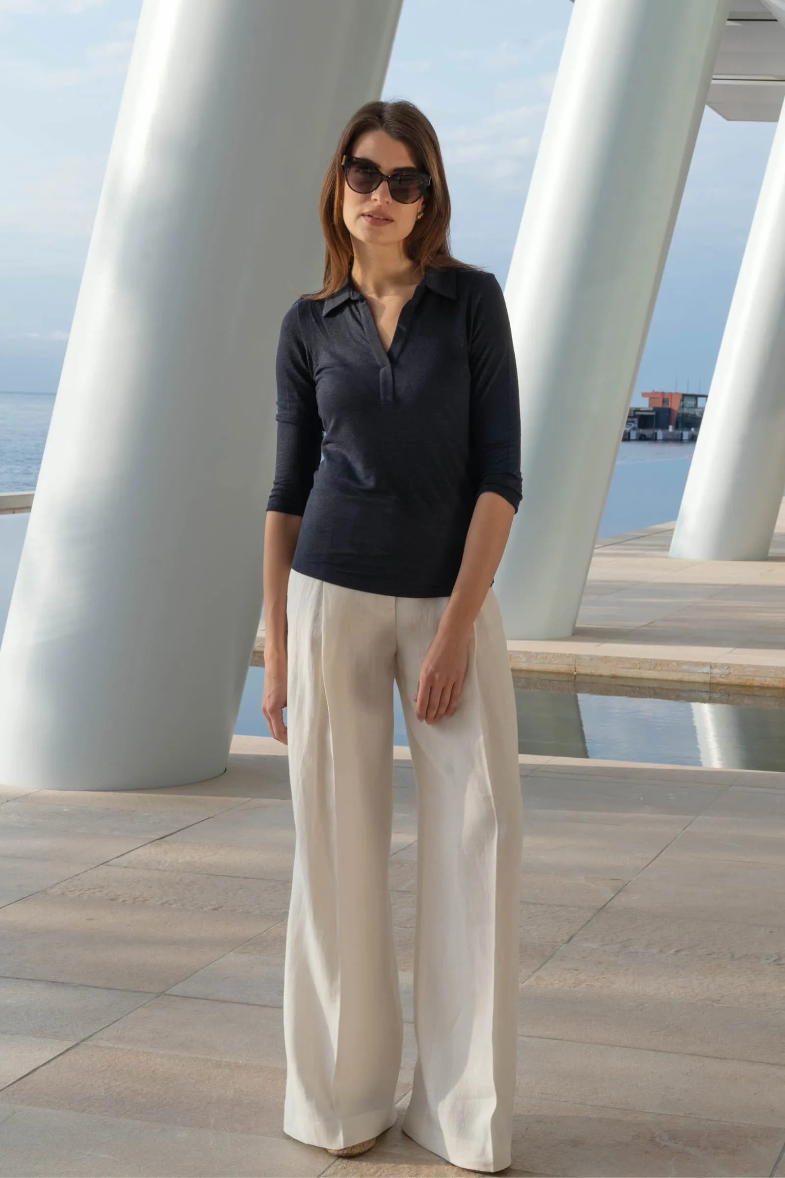 Collared Linen T-shirt