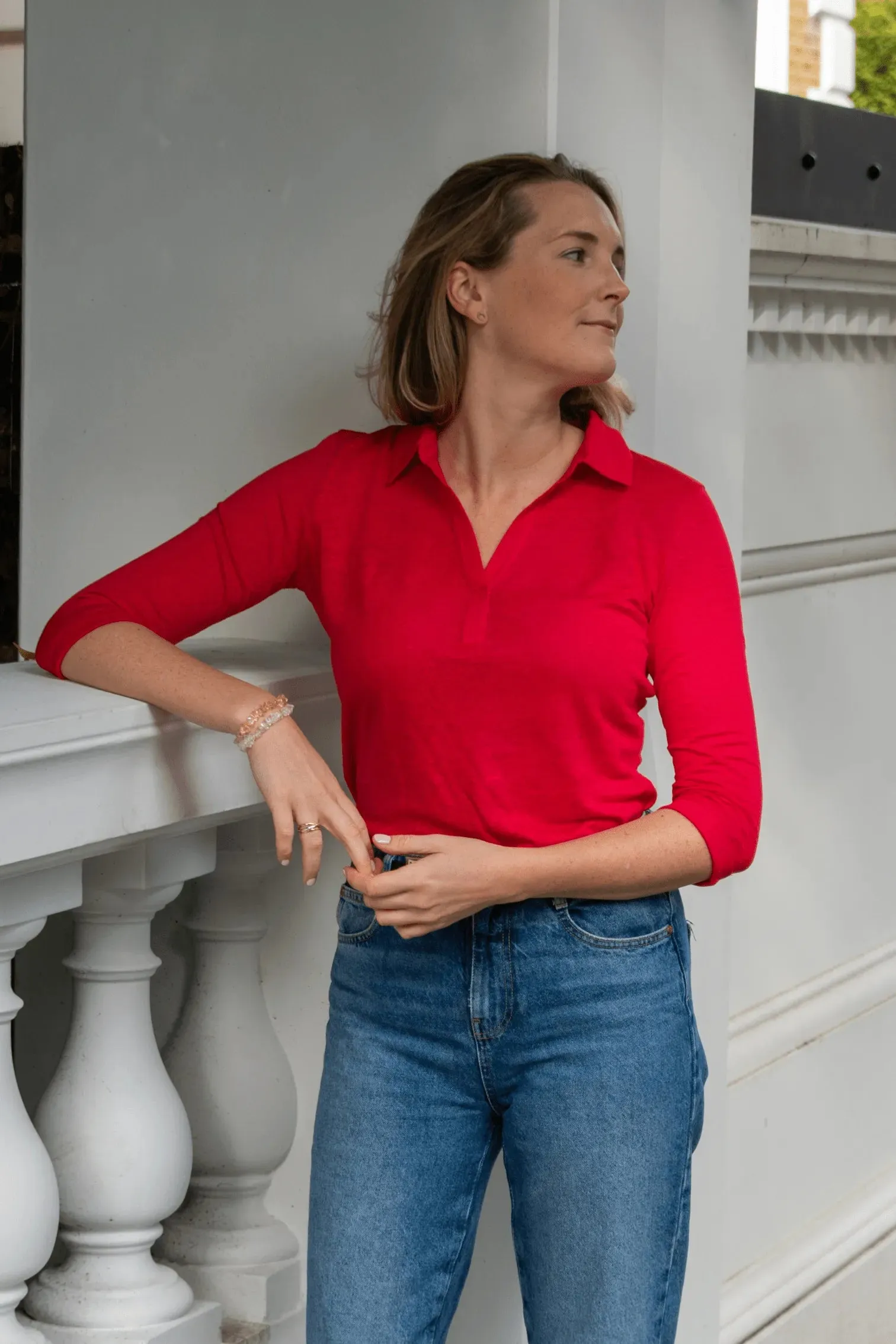 Collared Linen T-shirt