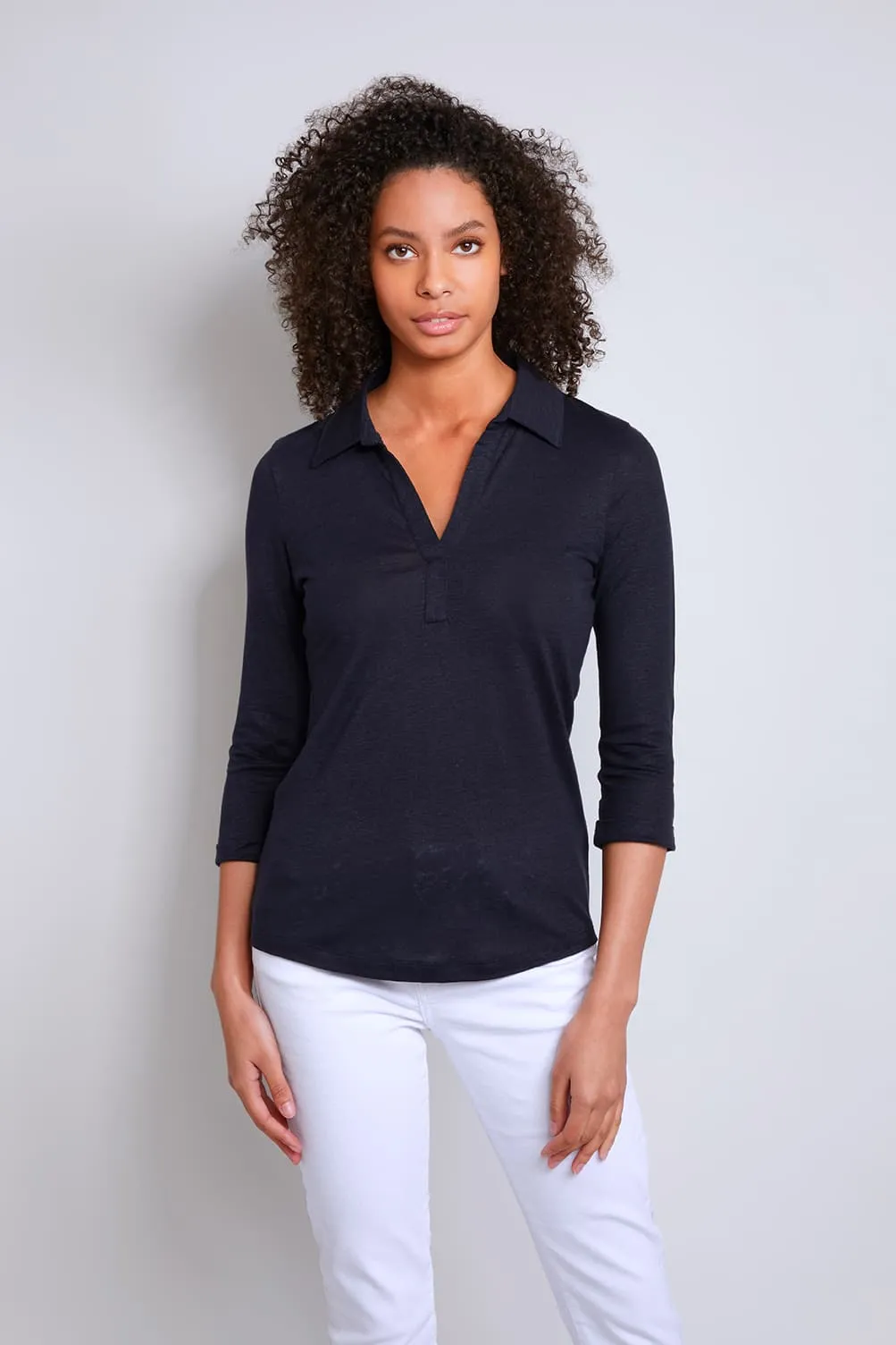 Collared Linen T-shirt
