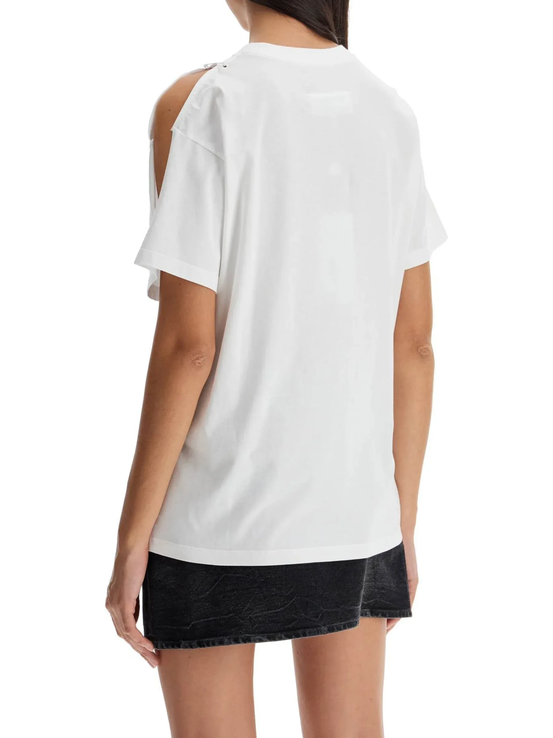 Distressed Safety Pin Graphic Tee