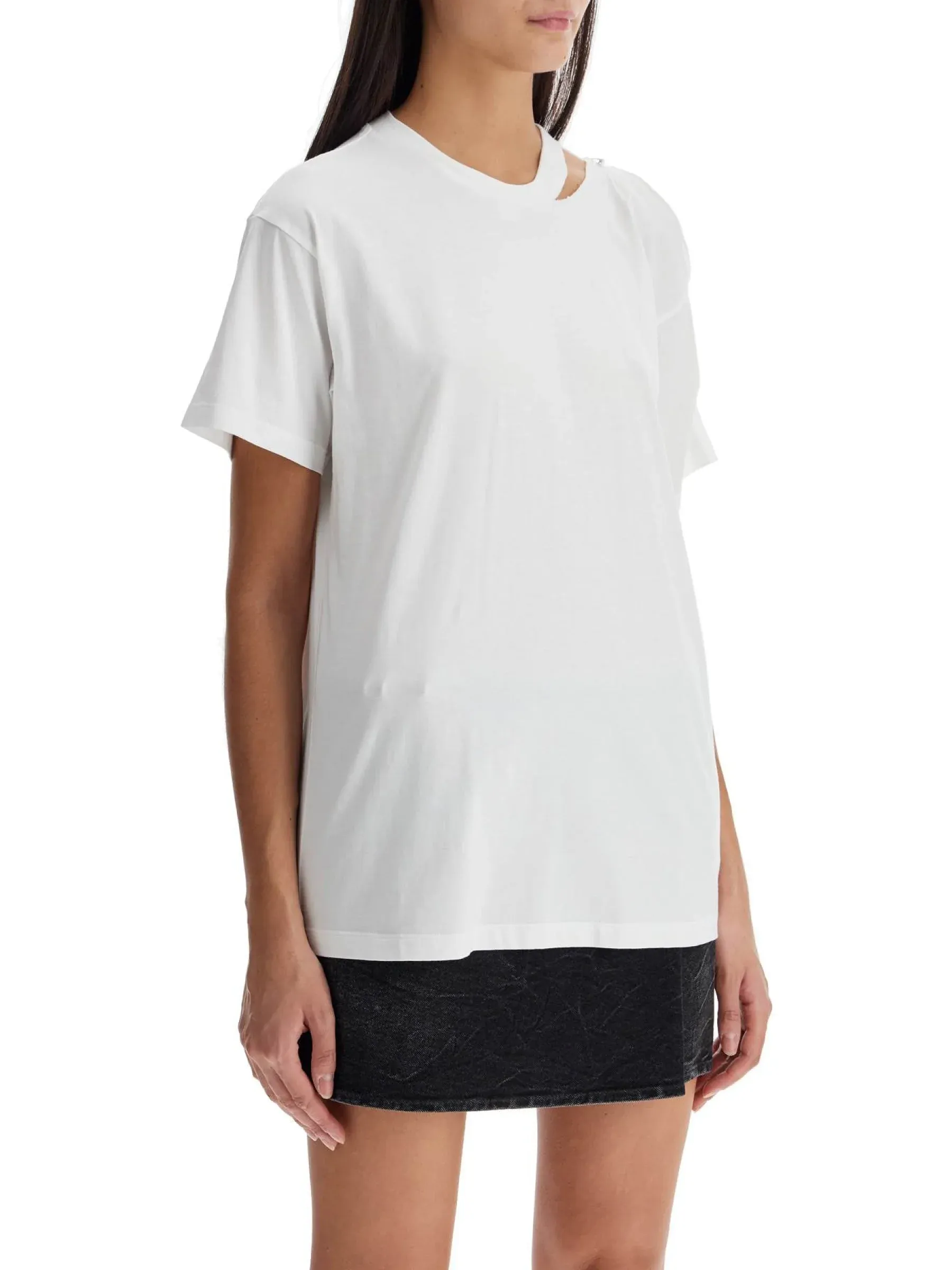 Distressed Safety Pin Graphic Tee
