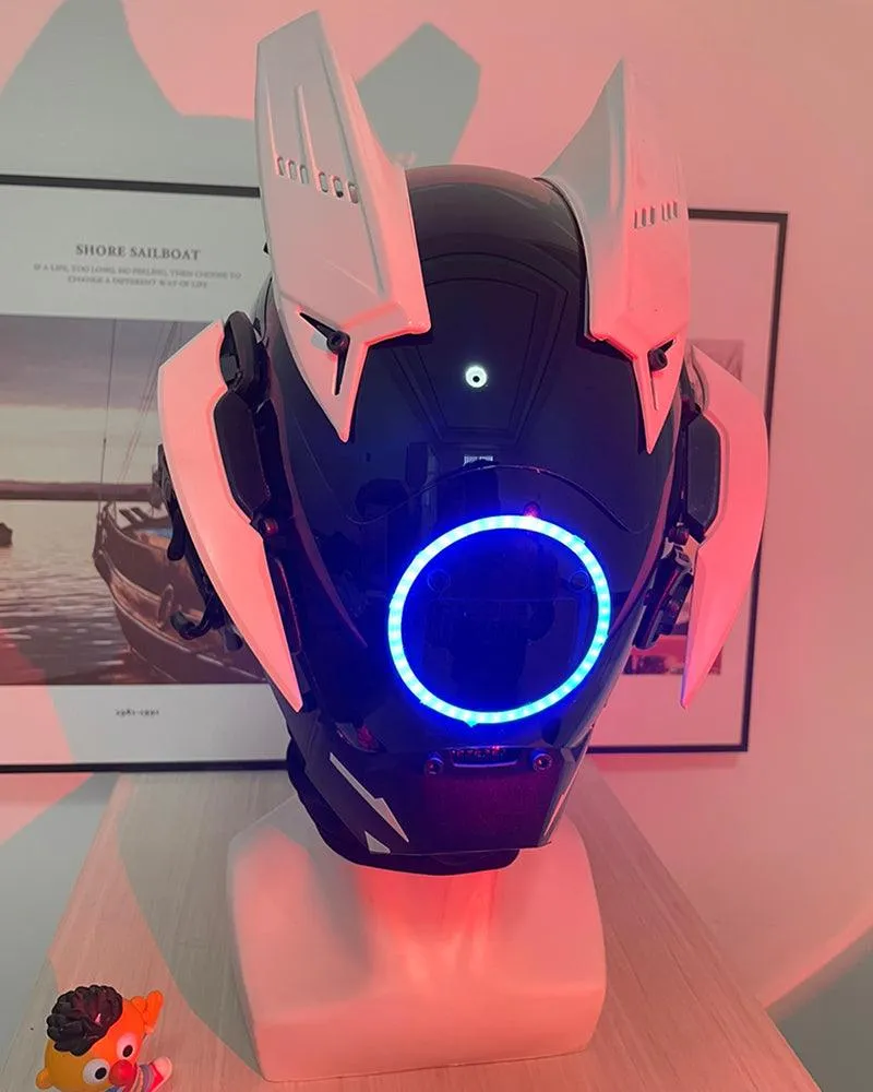 Futuristic LED Cyberpunk Mask| Cyberpunk Helmet