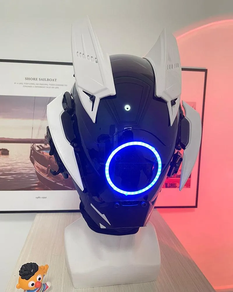 Futuristic LED Cyberpunk Mask| Cyberpunk Helmet