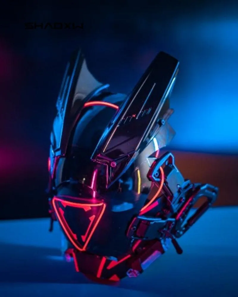 Futuristic LED Cyberpunk Sci Fi Helmet Mask