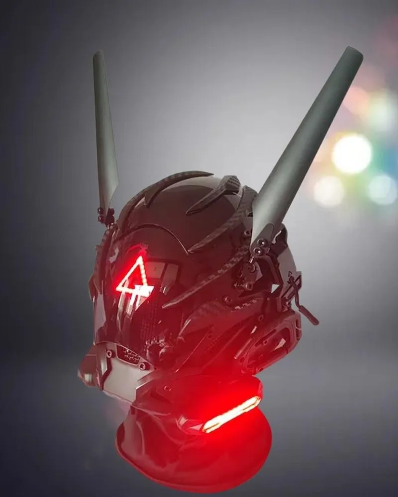 Futuristic Wing Cyberpunk Sci Fi Helmet Mask