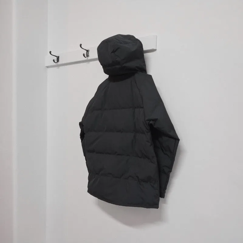 high neck hooded down jacket