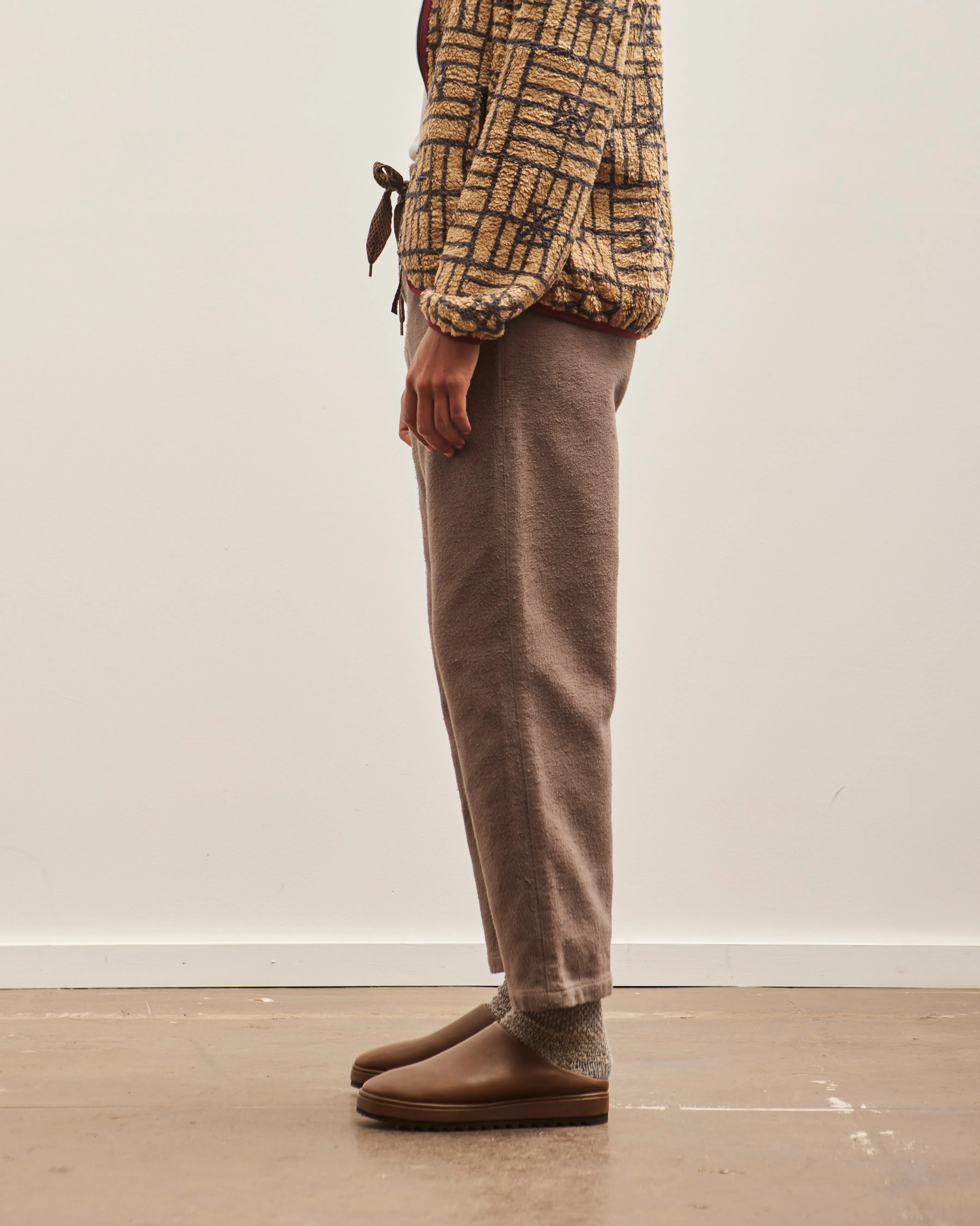 Kapital Napped Heat-Corduroy Easy Pants, Grey