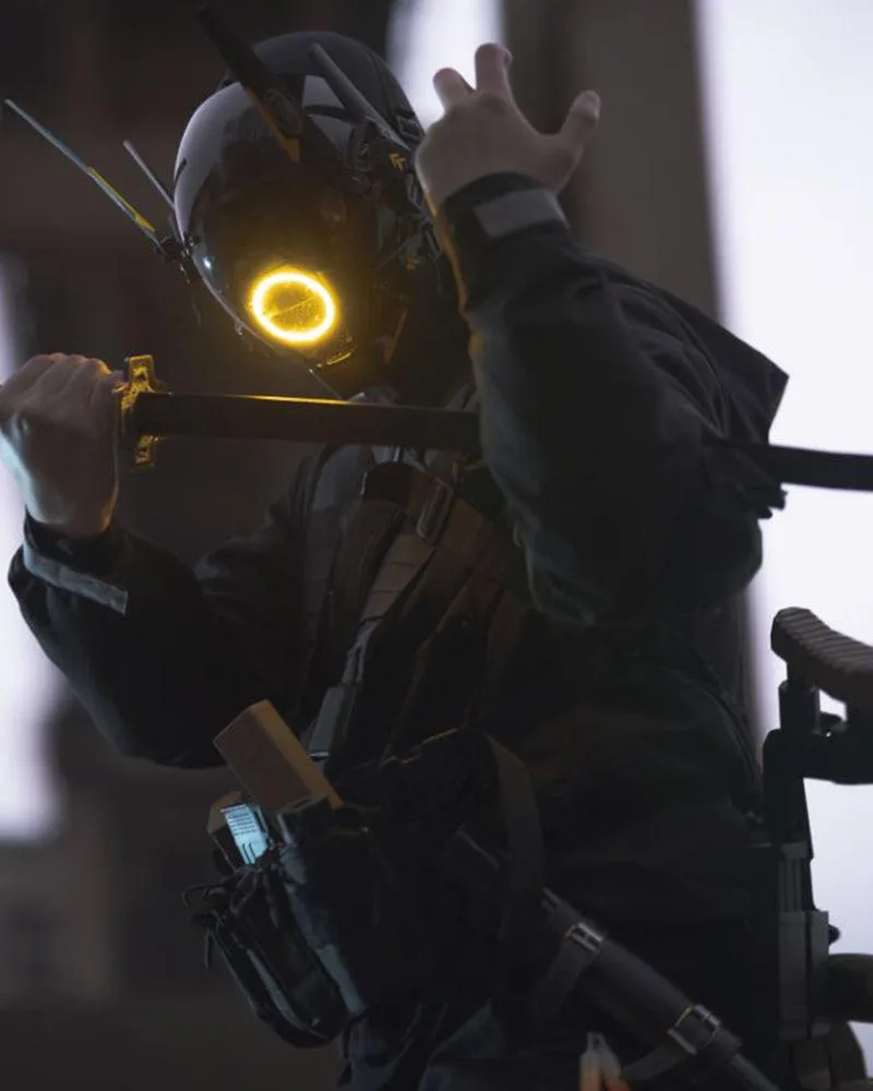 Metaverse Shock Futuristic LED Cyberpunk Helmet Mask