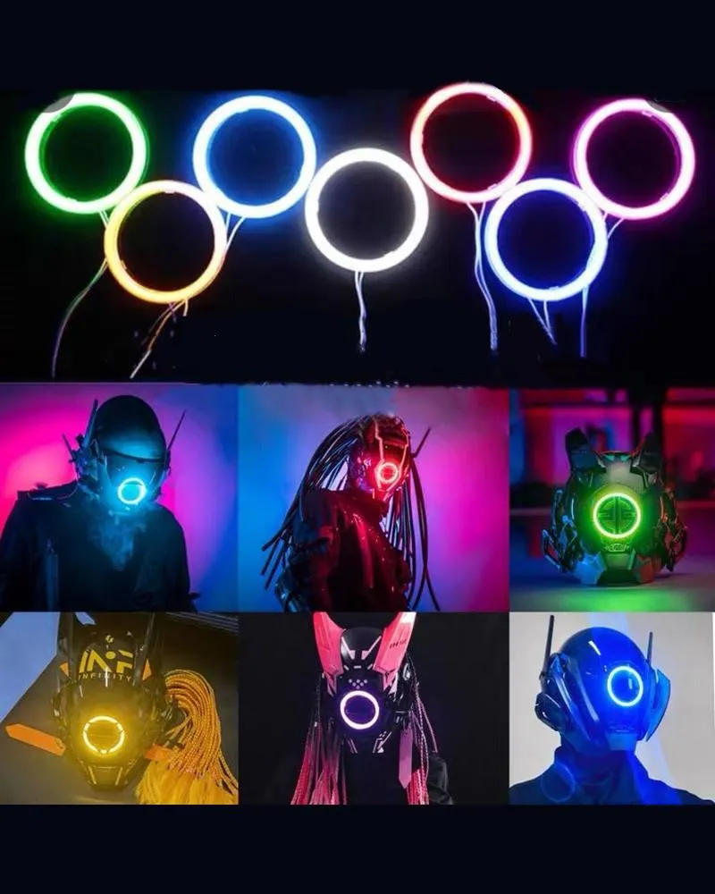Metaverse Shock Futuristic LED Cyberpunk Helmet Mask