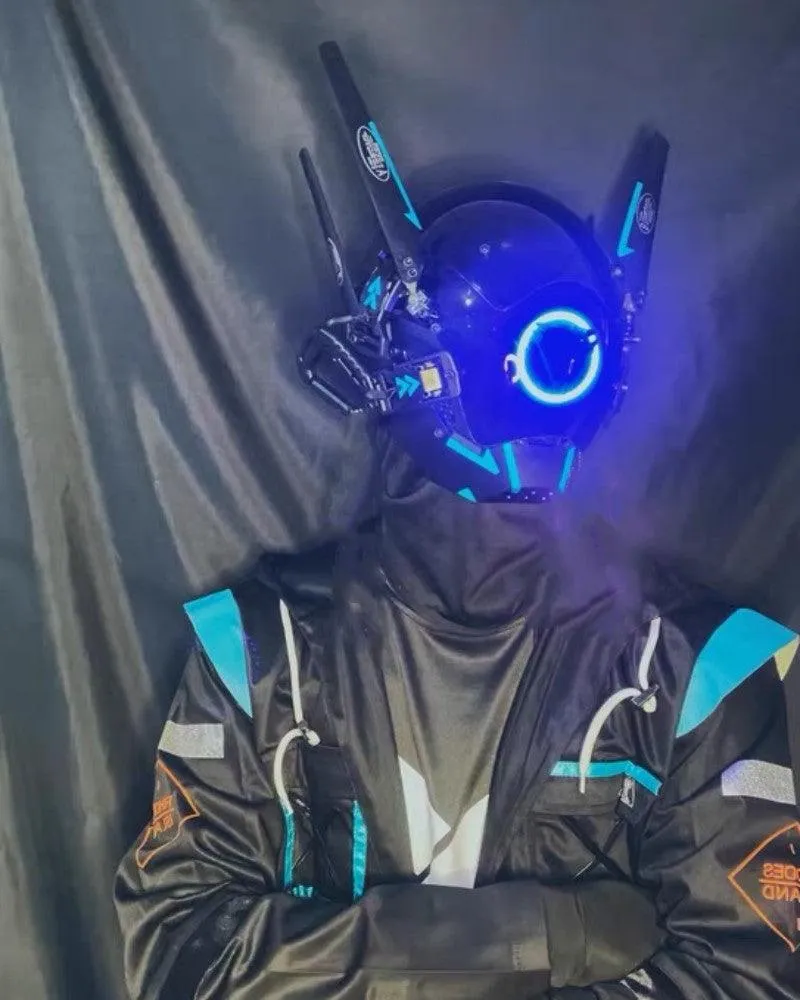 Metaverse Shock Futuristic LED Cyberpunk Helmet Mask