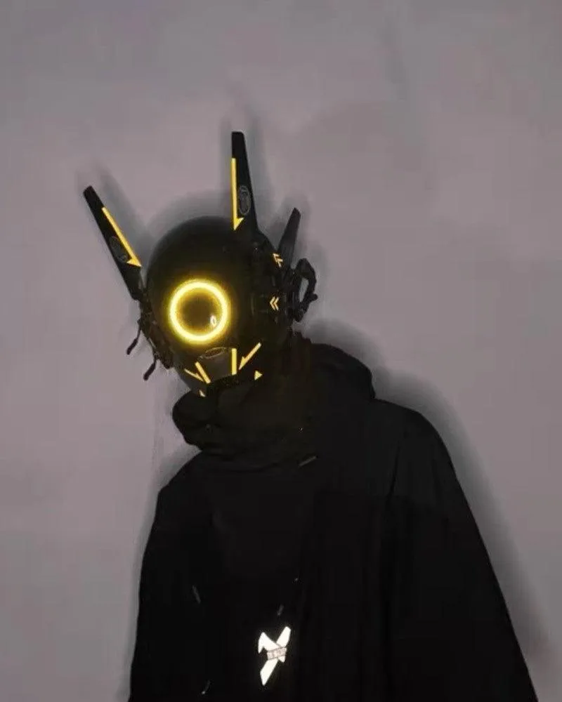 Metaverse Shock Futuristic LED Cyberpunk Helmet Mask