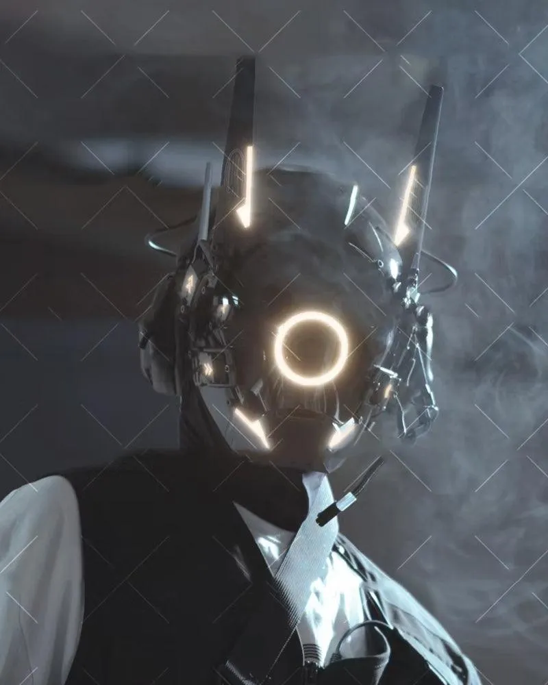 Metaverse Shock Futuristic LED Cyberpunk Helmet Mask