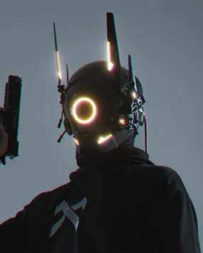 Metaverse Shock Futuristic LED Cyberpunk Helmet Mask
