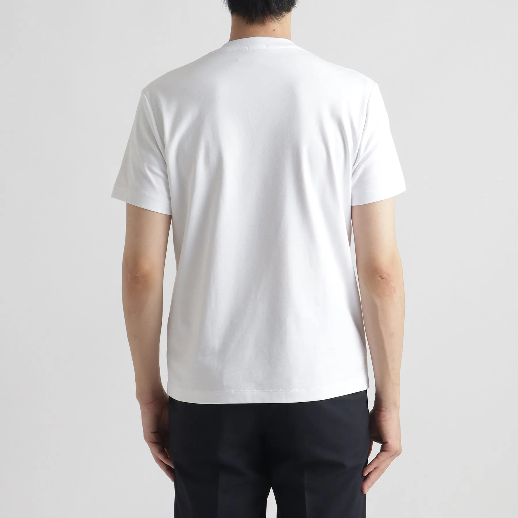 Tailored Henley Neck T-shirt Color: White