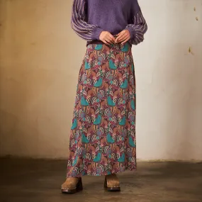 Wine 'Daru' Midi Skirt by NKN Nekane